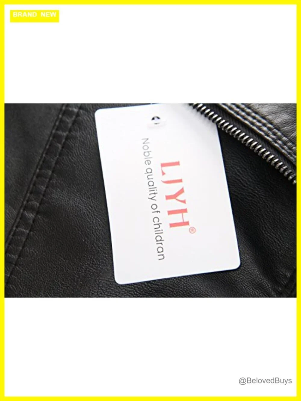Boys Faux Leather Moto Jacket Kids Zip Front Spring Fall Coat Outerwear